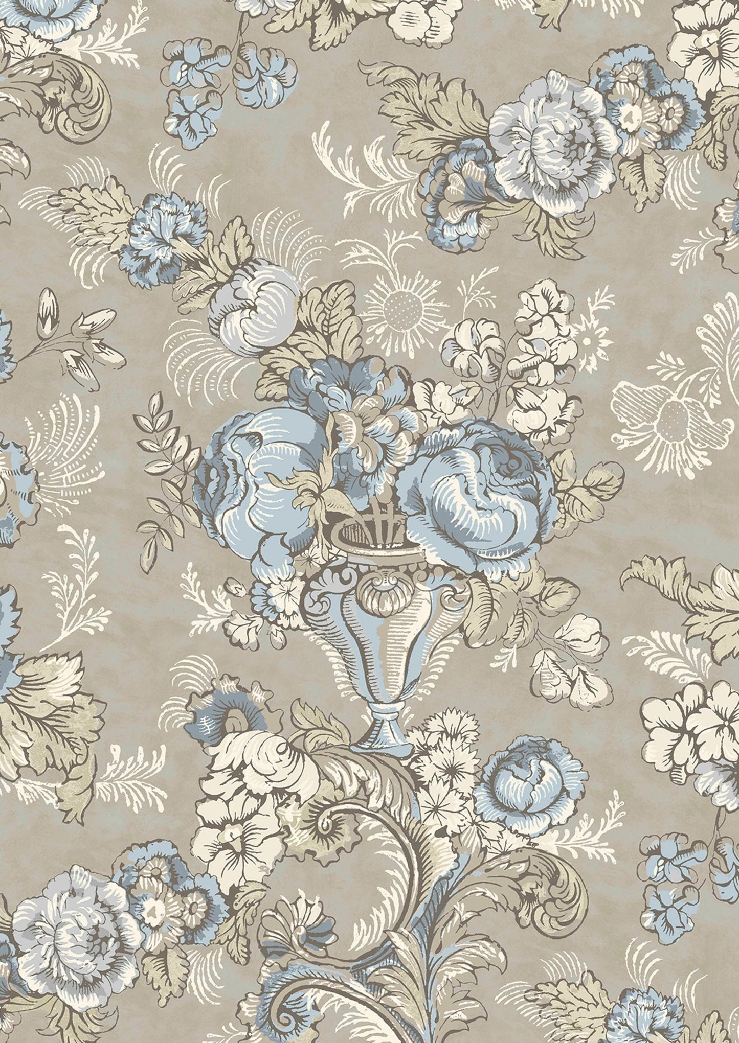 Lewis & Wood - Georgia - Blue Oyster - Premier Wallcovering
