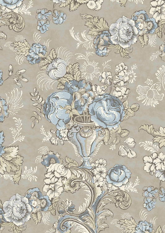 Lewis & Wood - Georgia - Blue Oyster - Premier Wallcovering