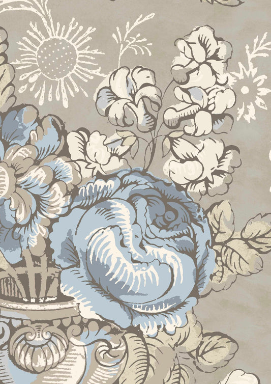 Lewis & Wood - Georgia - Blue Oyster - Premier Wallcovering