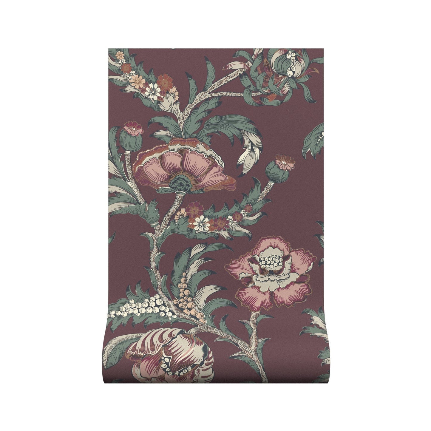 Georgiana Wallpaper - Claret - Warner House - Premier Wallcovering