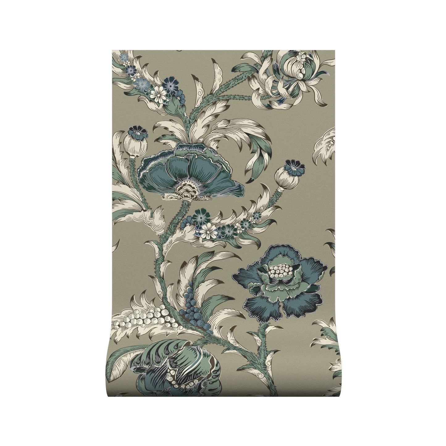 Georgiana Wallpaper - Olive - Warner House - Premier Wallcovering