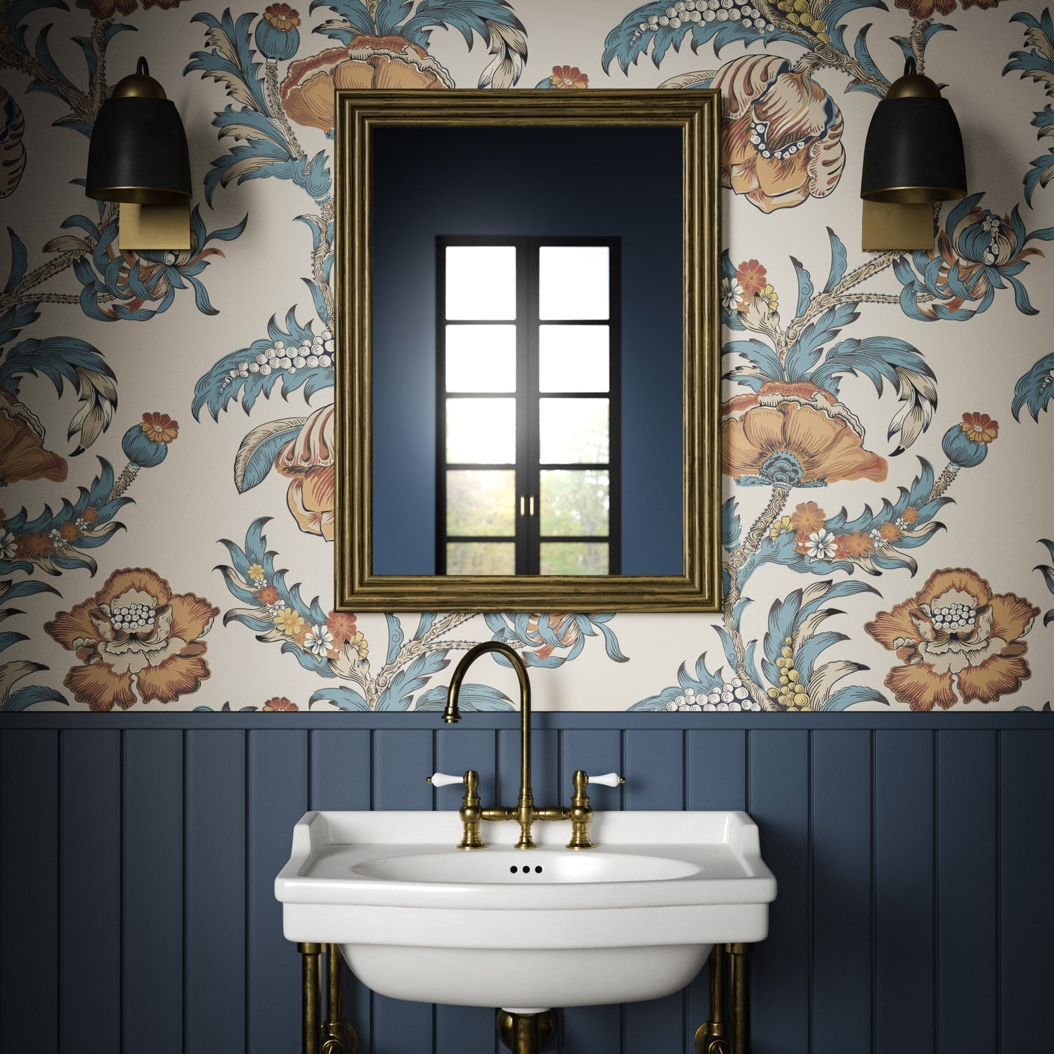 Georgiana Wallpaper - Spice - Warner House - Premier Wallcovering