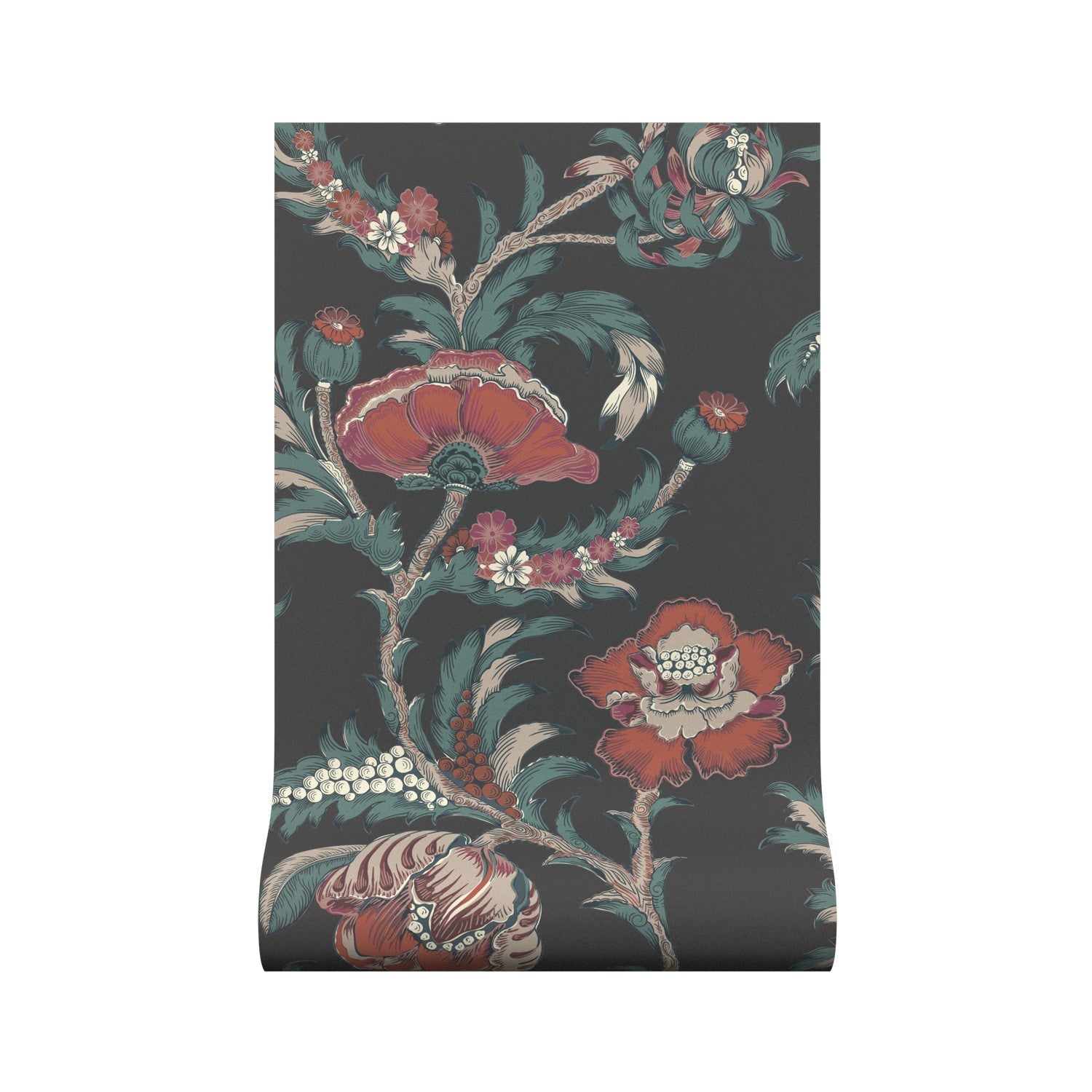 Georgiana Wallpaper - Jet - Warner House - Premier Wallcovering