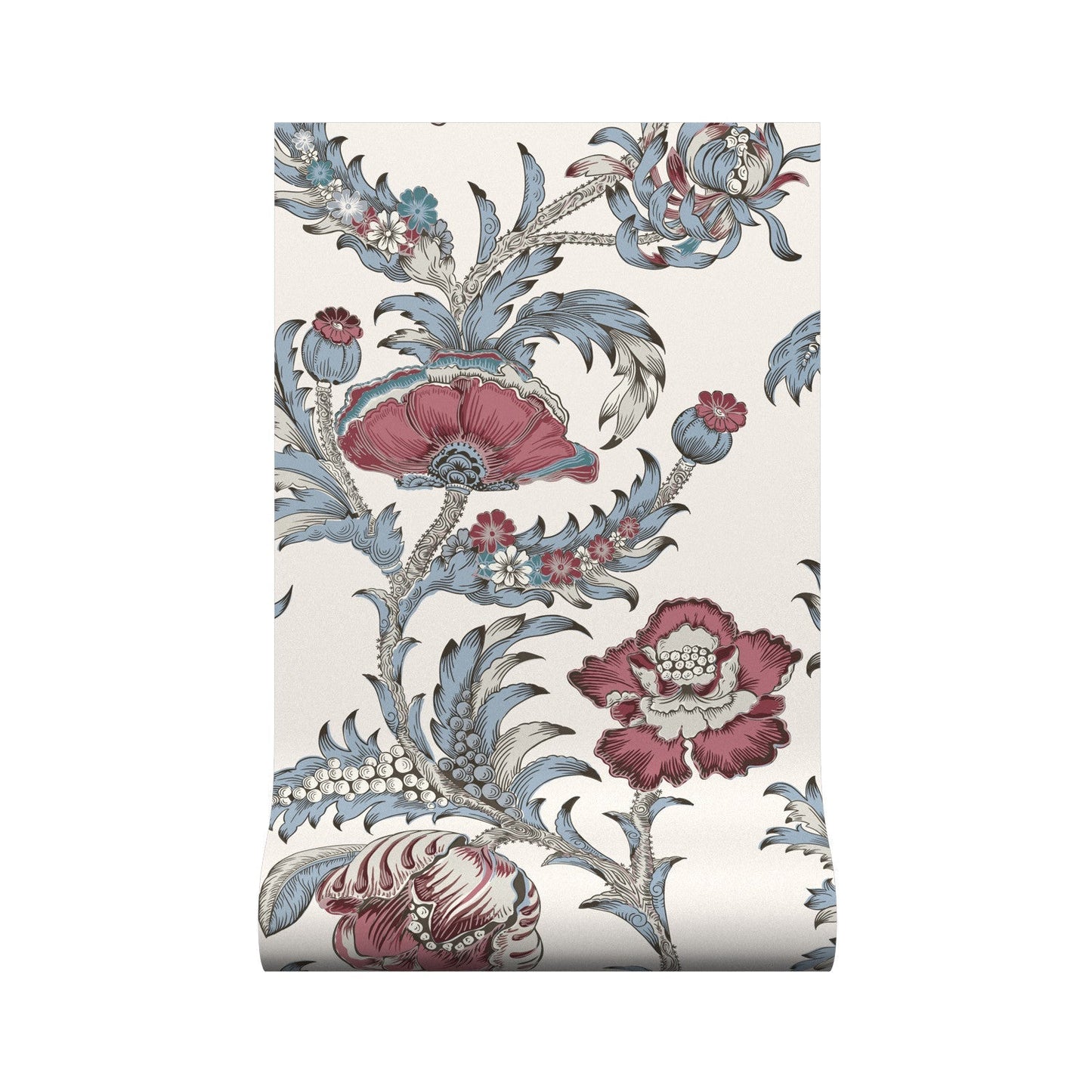 Georgiana Wallpaper - Raspberry - Warner House - Premier Wallcovering