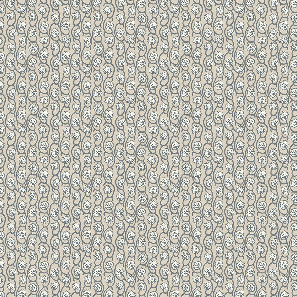 Geranium Stripe Wallpaper - Bude Blue - Clarke White - Edge Sand - Josephine Munsey - GER-024-017-014 - Premier Wallcovering