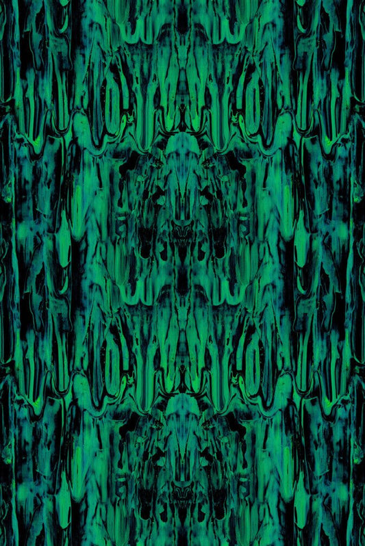 Gerhard Gum Foil Wallpaper - Green - Timorous Beasties - FOIL/GGUM/BLU/01 - Premier Wallcovering