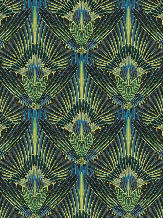 Gershwing Recycled Velvet Fabric - Parakeet - Divine Savages - DVS018-GER-PAR-VEL - Premier Wallcovering