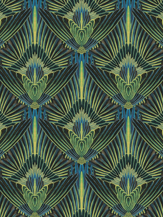 Gershwing Wallpaper - Parakeet - Divine Savages - DVS018-GER-PARK-WR - Premier Wallcovering