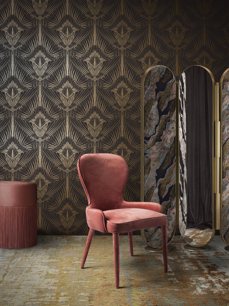 Gershwing Wallpaper - Gold - Divine Savages - DVS062-GER-GLD-WR - Premier Wallcovering