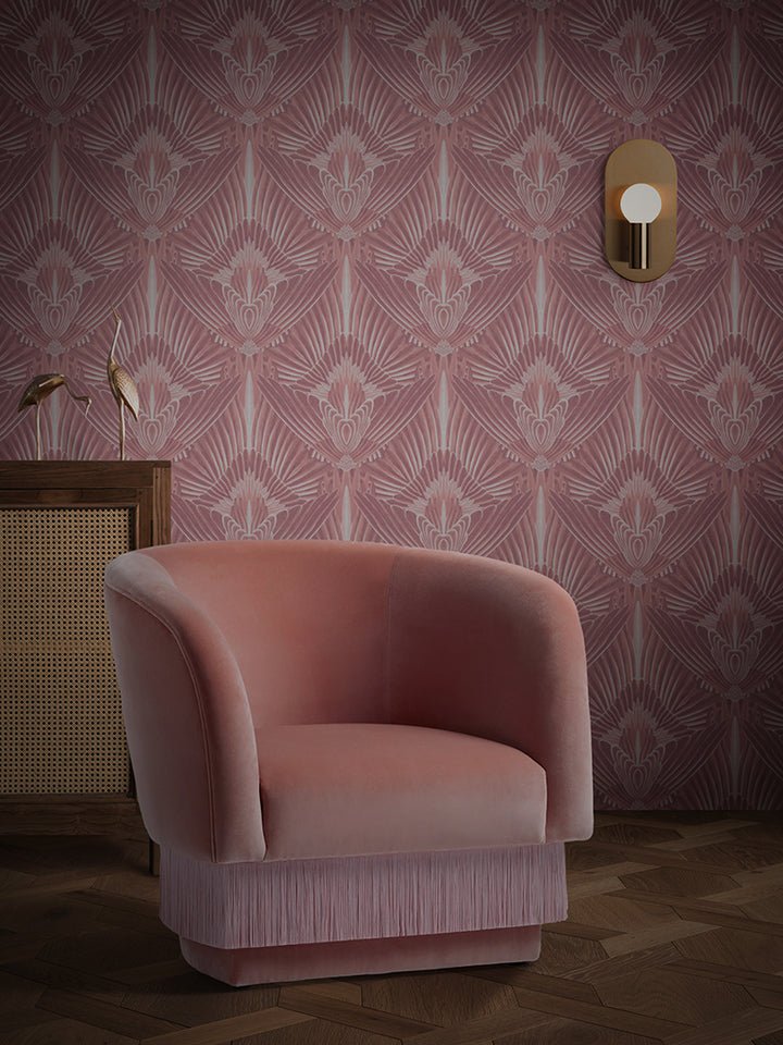 Gershwing Wallpaper - Flamingo - Divine Savages - DVS019-GER-FL-WR - Premier Wallcovering
