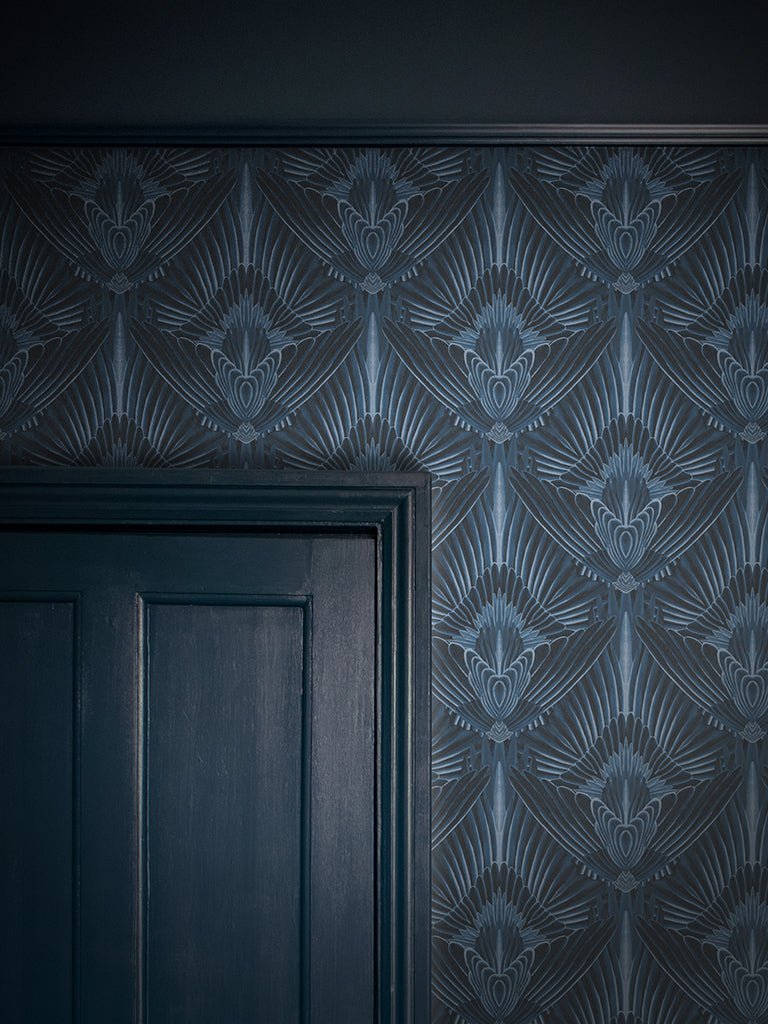 Gershwing Wallpaper - Blue Jay - Divine Savages - DVS023-GER-JAY-WR - Premier Wallcovering