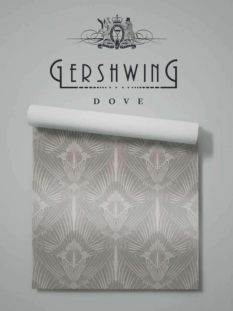 Gershwing Wallpaper - Dove - Divine Savages - DVS020-GER-DV-WR - Premier Wallcovering