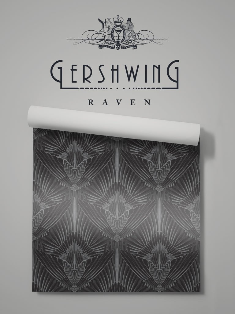 Gershwing Wallpaper - Raven - Divine Savages - DVS021-GER-RAVEN-WR - Premier Wallcovering