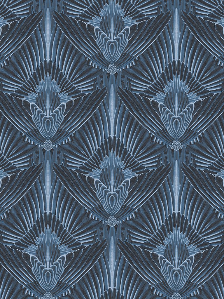Gershwing Wallpaper - Blue Jay - Divine Savages - DVS023-GER-JAY-WR - Premier Wallcovering