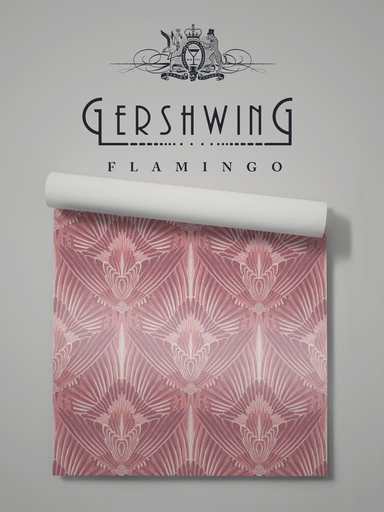 Gershwing Wallpaper - Flamingo - Divine Savages - DVS019-GER-FL-WR - Premier Wallcovering