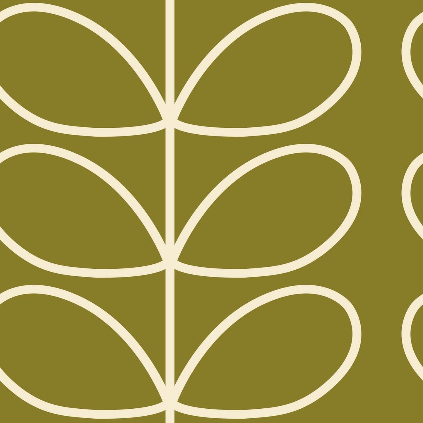 Giant Linear Stem Wallpaper - Seagrass - Orla Kiely - 23AHGLSWLPDS-3250 - Premier Wallcovering