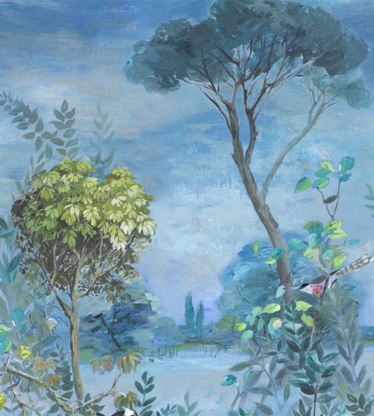 Giardino Segreto Scene 1 Wallpaper - Delft - PDG1056/01 - Designers Guild - Premier Wallcovering
