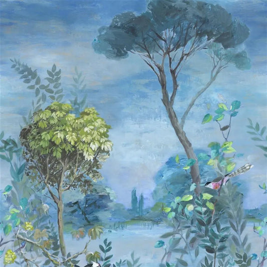Giardino Segreto Scene 1 Wallpaper - Delft - Designers Guild - PDG1056/01 - Premier Wallcovering