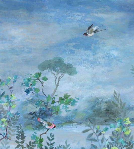 Giardino Segreto Scene 2 Wallpaper - Delft - PDG1057/01 - Designers Guild - Premier Wallcovering