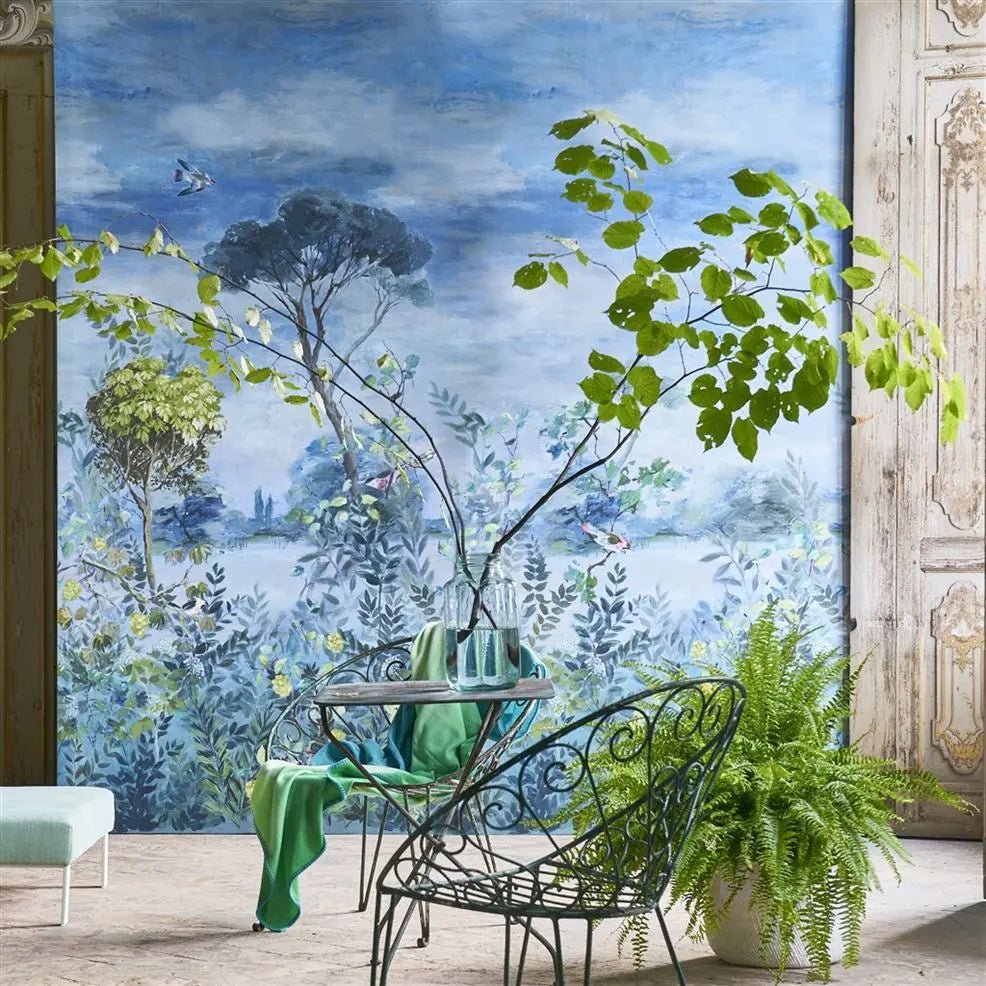 Giardino Segreto Scene 2 Wallpaper - Delft - Designers Guild - PDG1057/01 - Premier Wallcovering