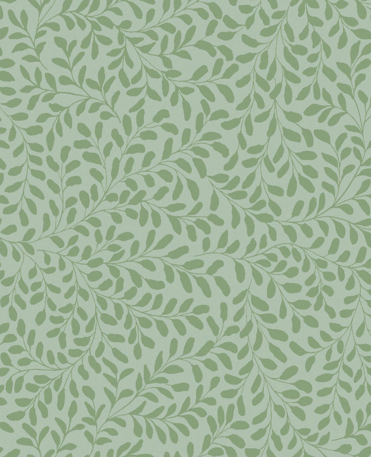 Gilded Leaf Wallpaper - Leaf Sage & Pale Gold - Graham & Brown - 130369 - Premier Wallcovering