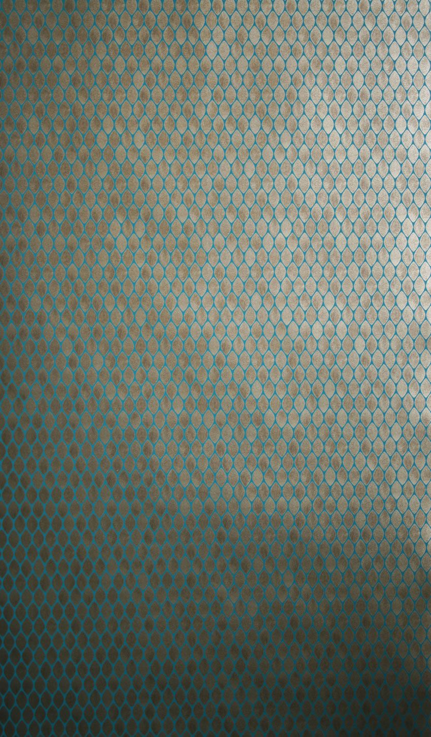 Gilty Wallpaper - Gold/Blue - Nina Campbell - NCW4023 - 06 - Premier Wallcovering