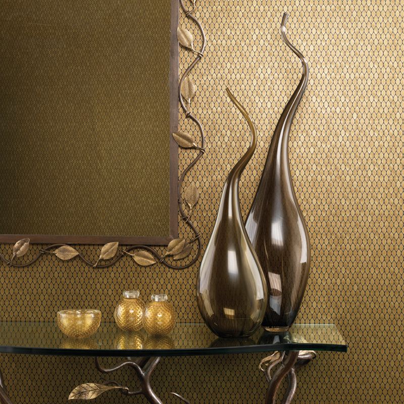 Gilty Wallpaper - Gold/Blue - Nina Campbell - NCW4023-06 - Premier Wallcovering