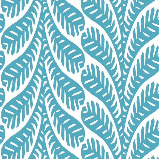 Ginger Wallpaper - Turquoise - Thibaut - T20833 - Premier Wallcovering