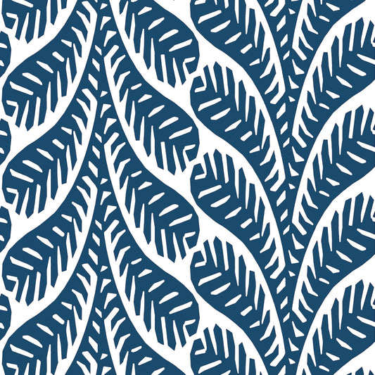 Ginger Wallpaper - Navy - Thibaut - T20827 - Premier Wallcovering