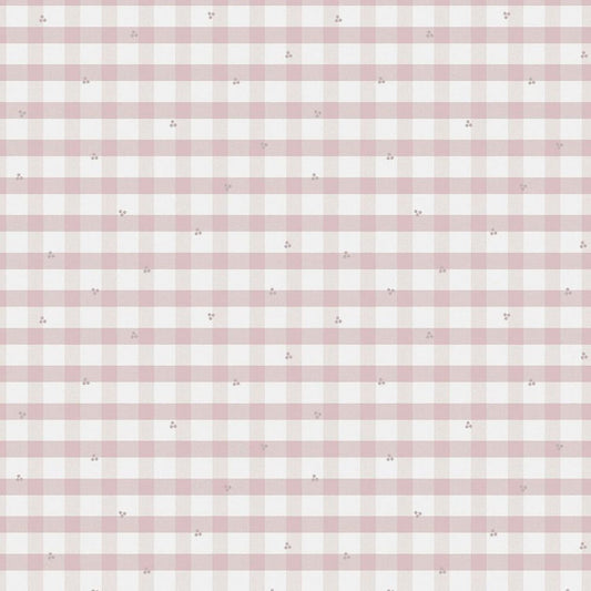 Gingham Pale Wallpaper - Amethyst Purple - Laura Ashley - 119865 - Premier Wallcovering