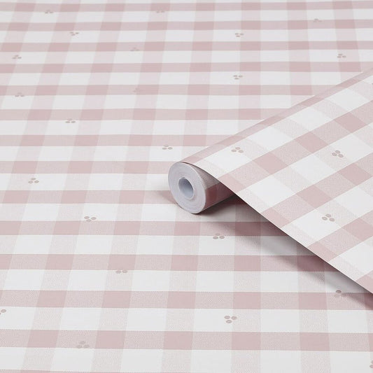 Gingham Pale Wallpaper - Amethyst Purple - Laura Ashley - 119865 - Premier Wallcovering
