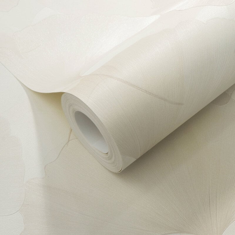 Ginko Dream Floral Metallic Wallpaper - Cream - Erismann - 10470 - 14 - Premier Wallcovering