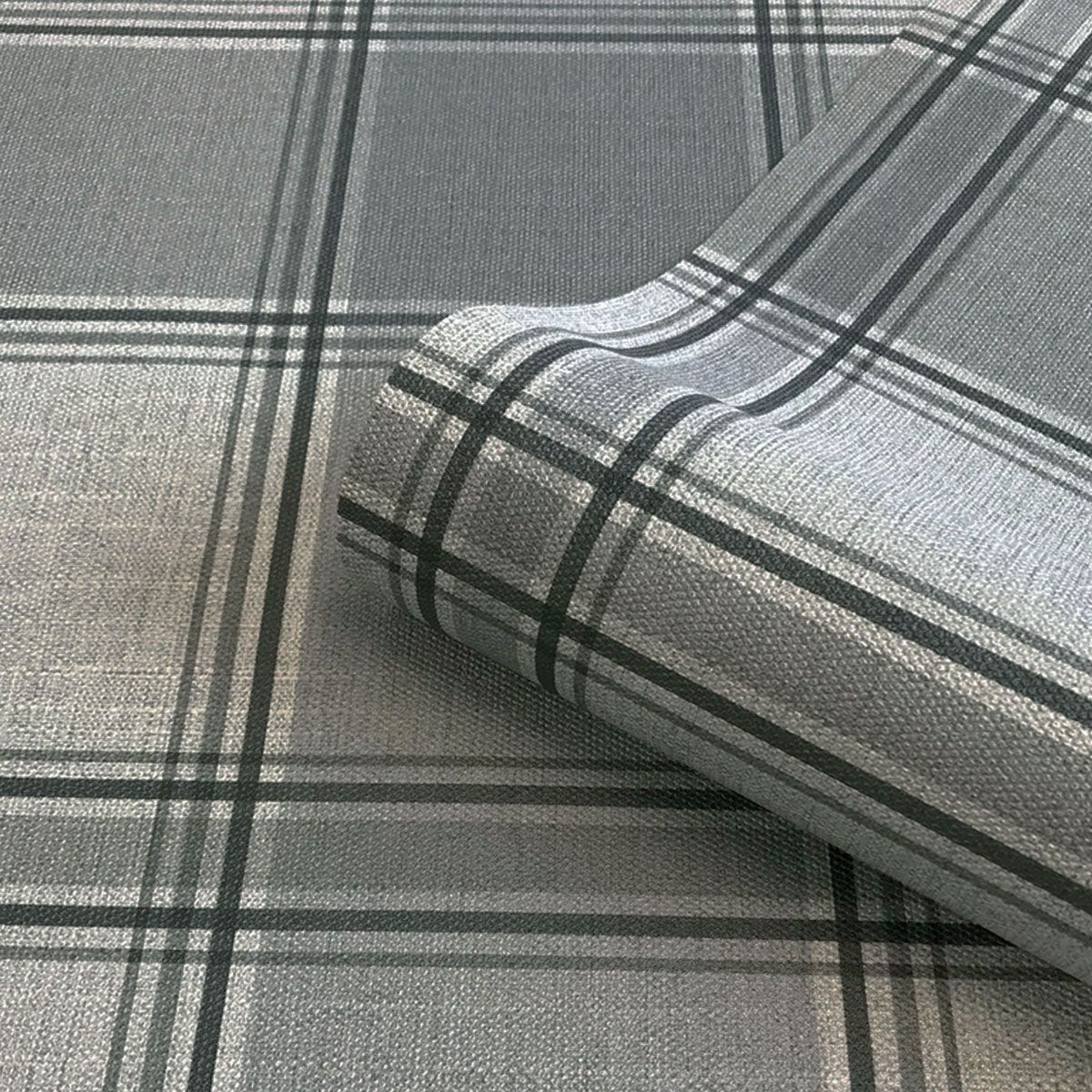 Giorgio Check Wallpaper - Silver - Belgravia - 8101 - Premier Wallcovering