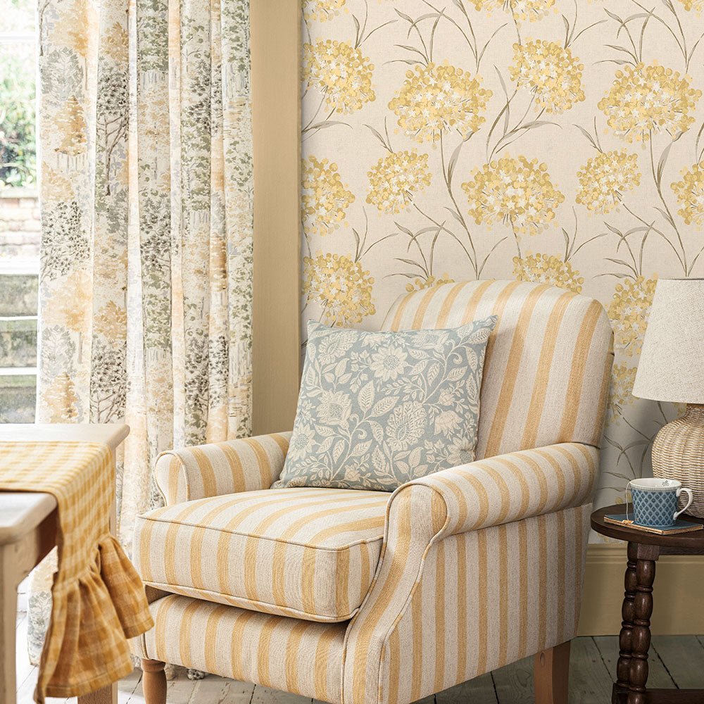 Giselle Wallpaper - Ochre - Laura Ashley - 140330 - Premier Wallcovering