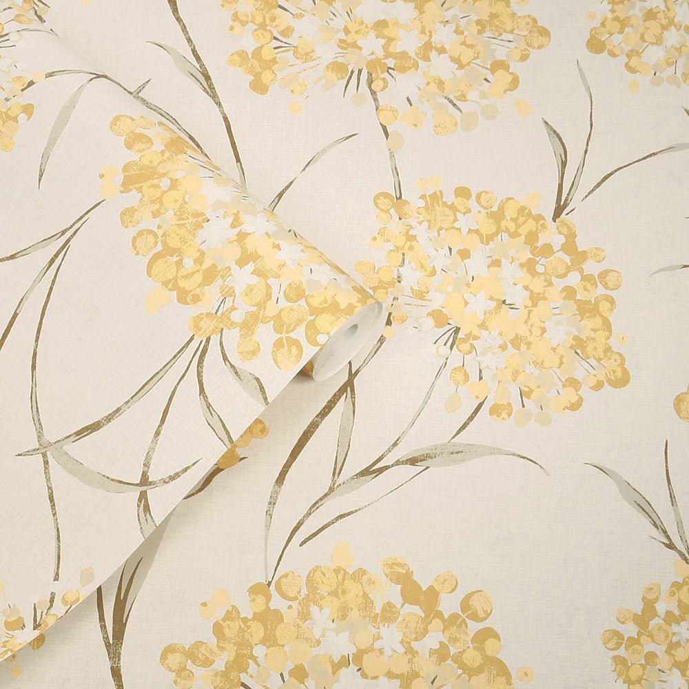 Giselle Wallpaper - Ochre - Laura Ashley - 140330 - Premier Wallcovering