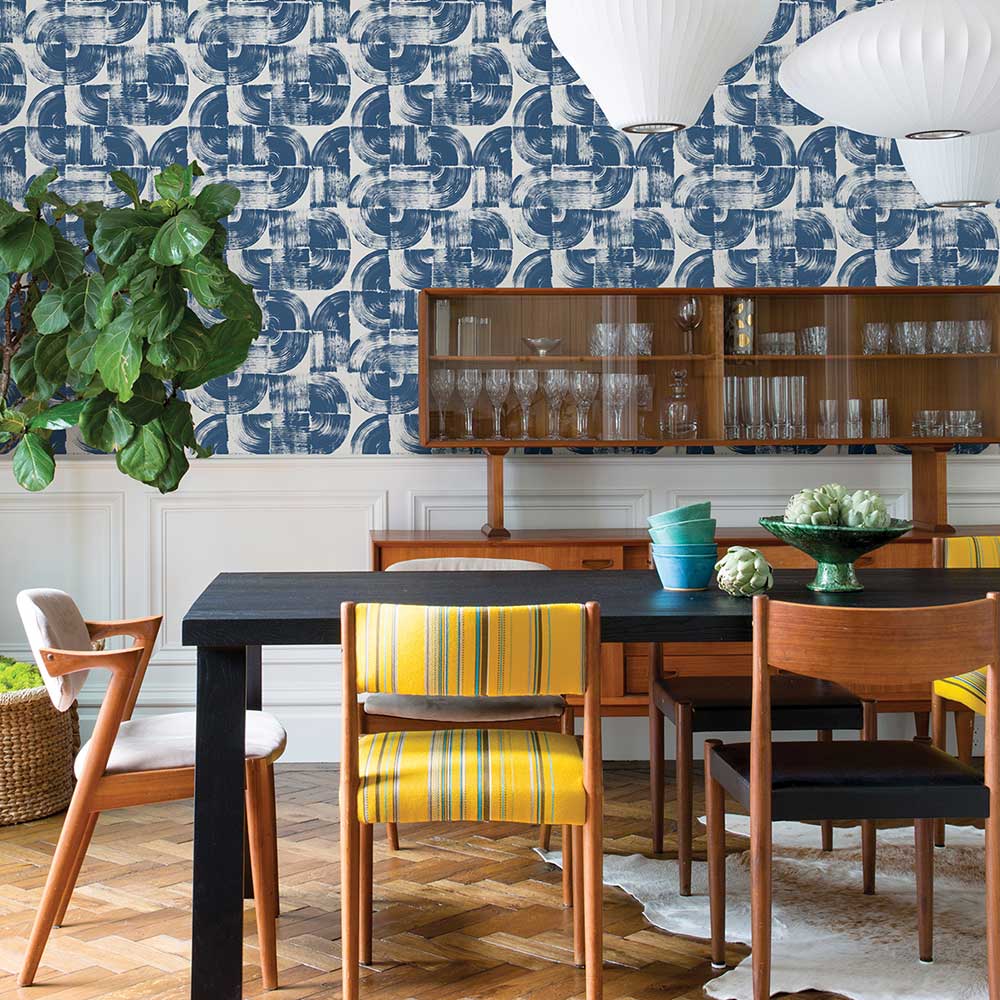 Giulietta Wallpaper - Blue - A Street Prints - FD26407 - Premier Wallcovering