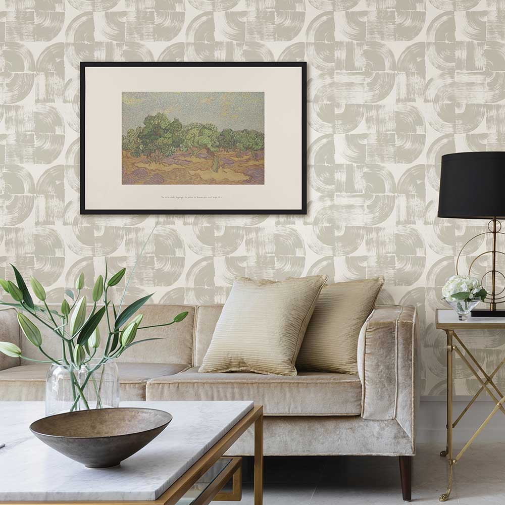 Giulietta Wallpaper - Taupe - A Street Prints - FD26406 - Premier Wallcovering