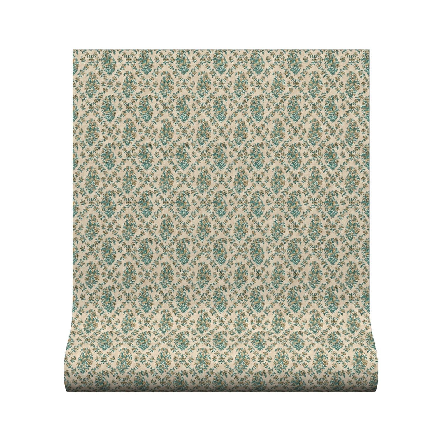 Giverny Wallpaper - Teal - Warner House - Premier Wallcovering