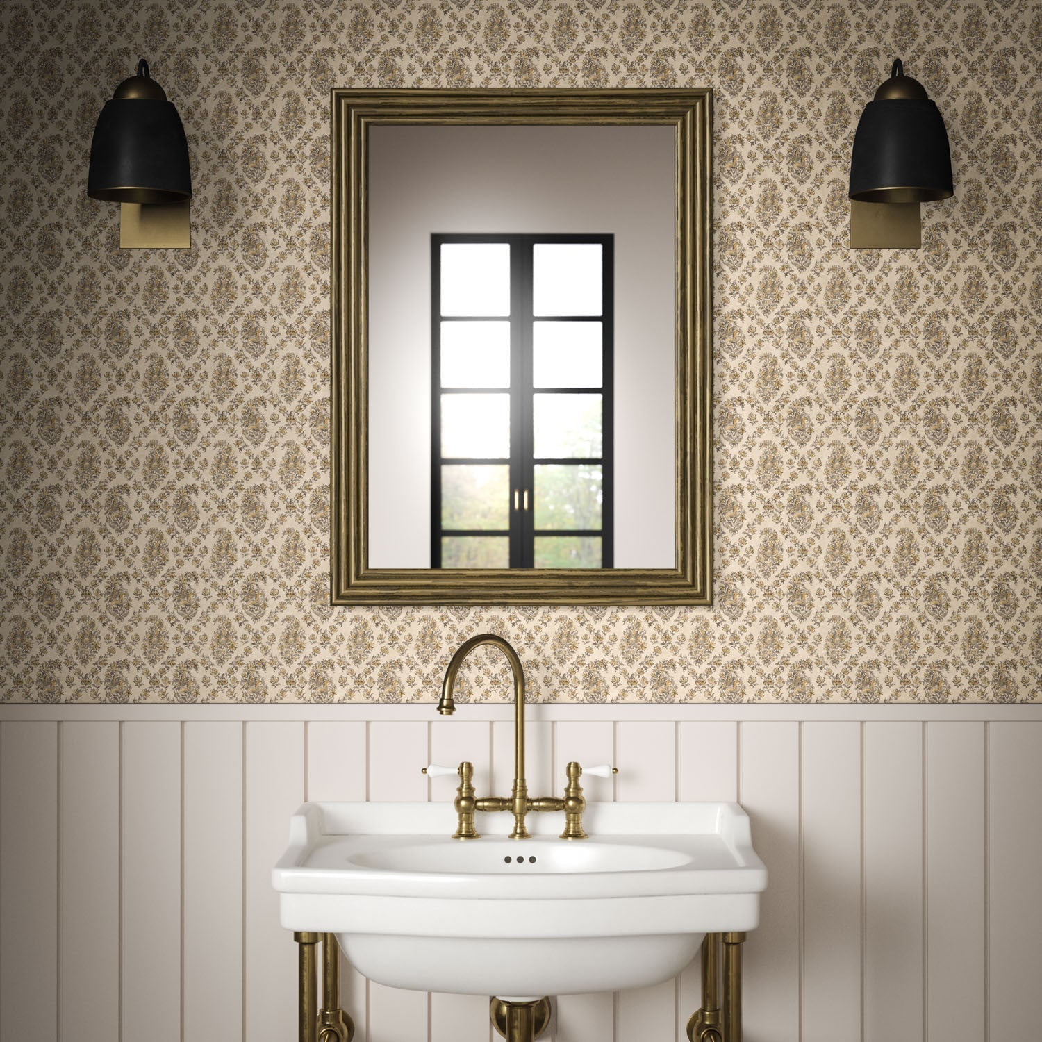 Giverny Wallpaper - Natural - Warner House - Premier Wallcovering