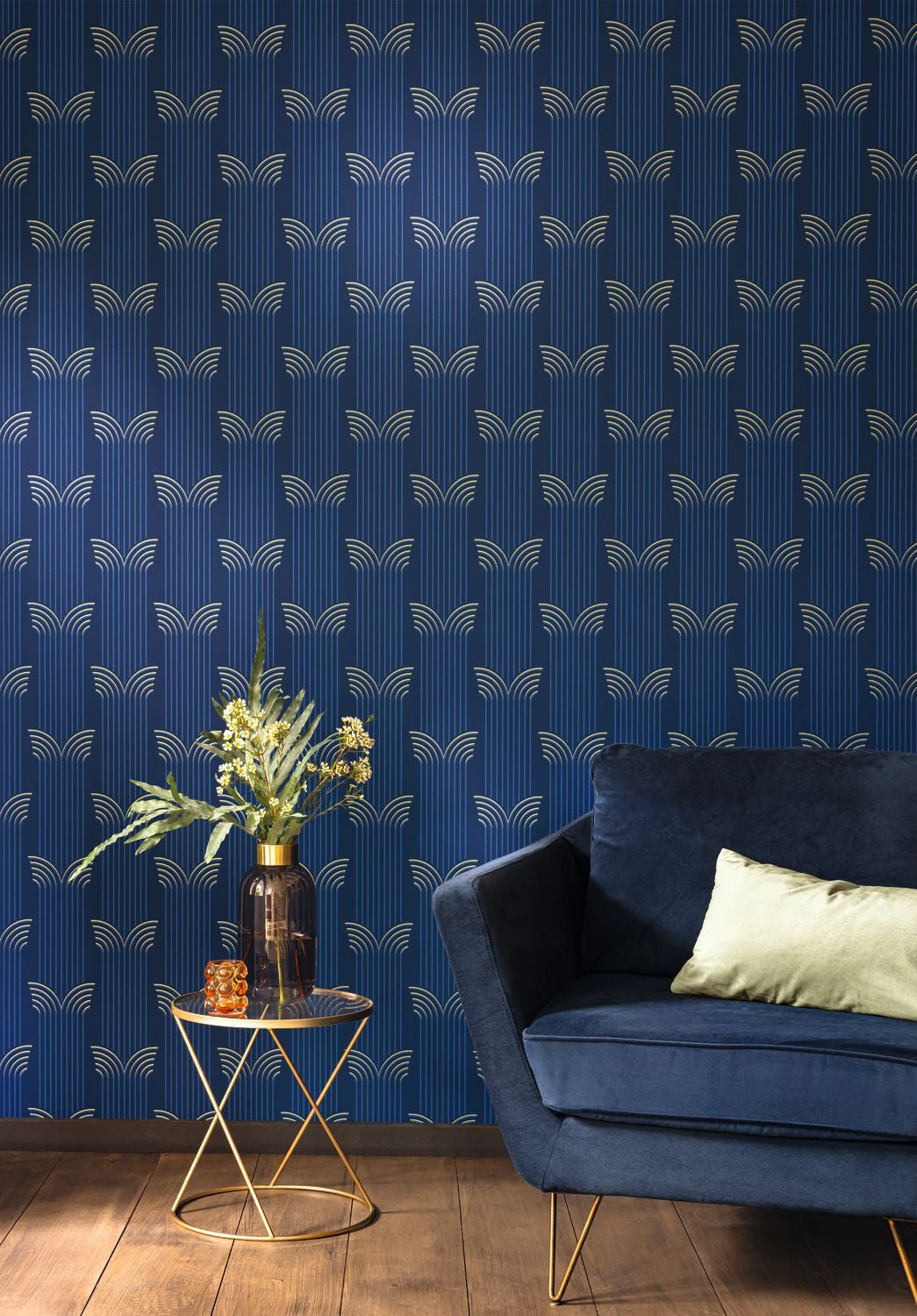 Glamour Wallpaper - Bleu D Outre - Caselio - 105296020 - Premier Wallcovering