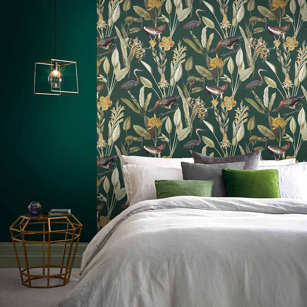 Glasshouse Wallpaper - Green - Graham & Brown - 111719 - Premier Wallcovering