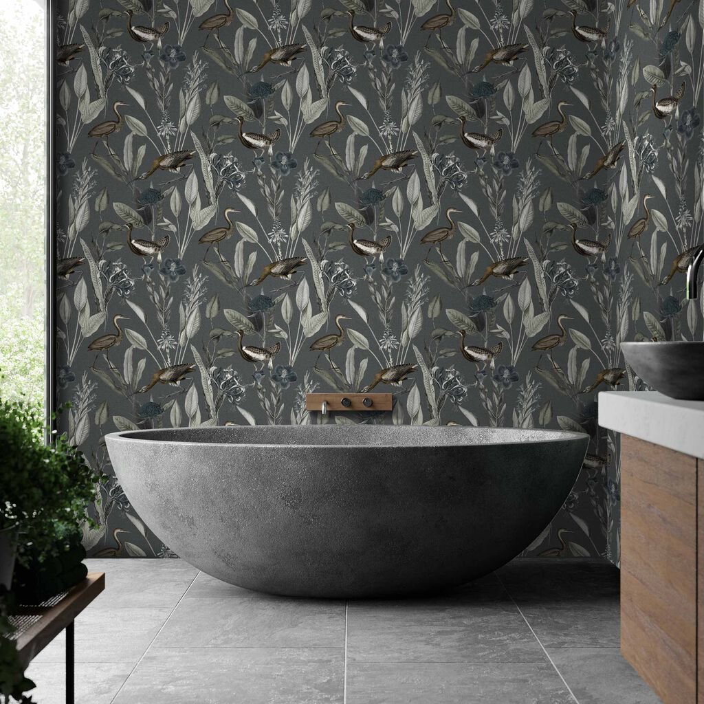 Glasshouse Wallpaper - Midnight - Graham & Brown - 111718 - Premier Wallcovering