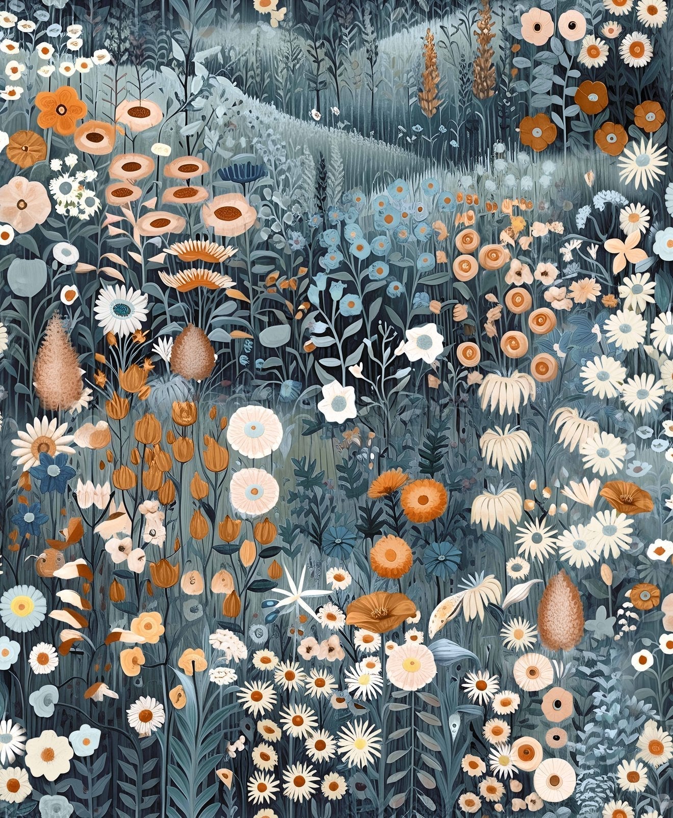 Glenwhan Wildflower Wallpaper - Midnight - Graham & Brown - 127927 - Premier Wallcovering