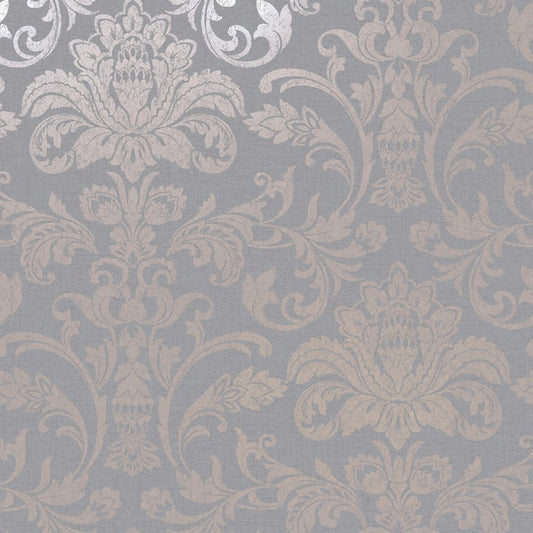 Glistening Damask Wallpaper - Rosegold/Grey - Holden Décor - 12712 - Premier Wallcovering