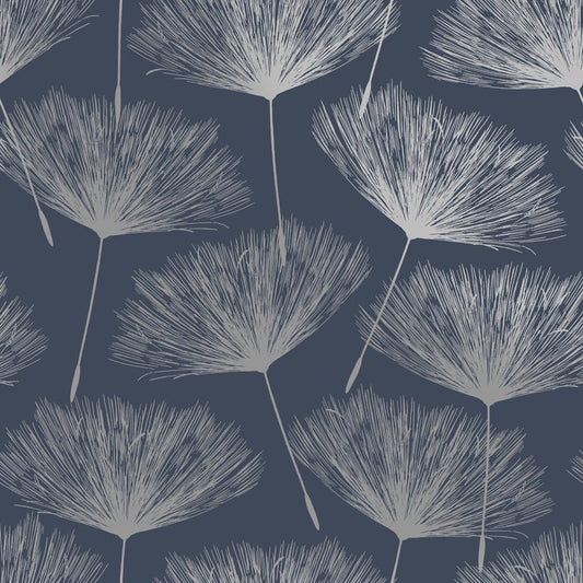 Glistening Fleur Wallpaper - Navy - Holden Décor - 12922 - Premier Wallcovering