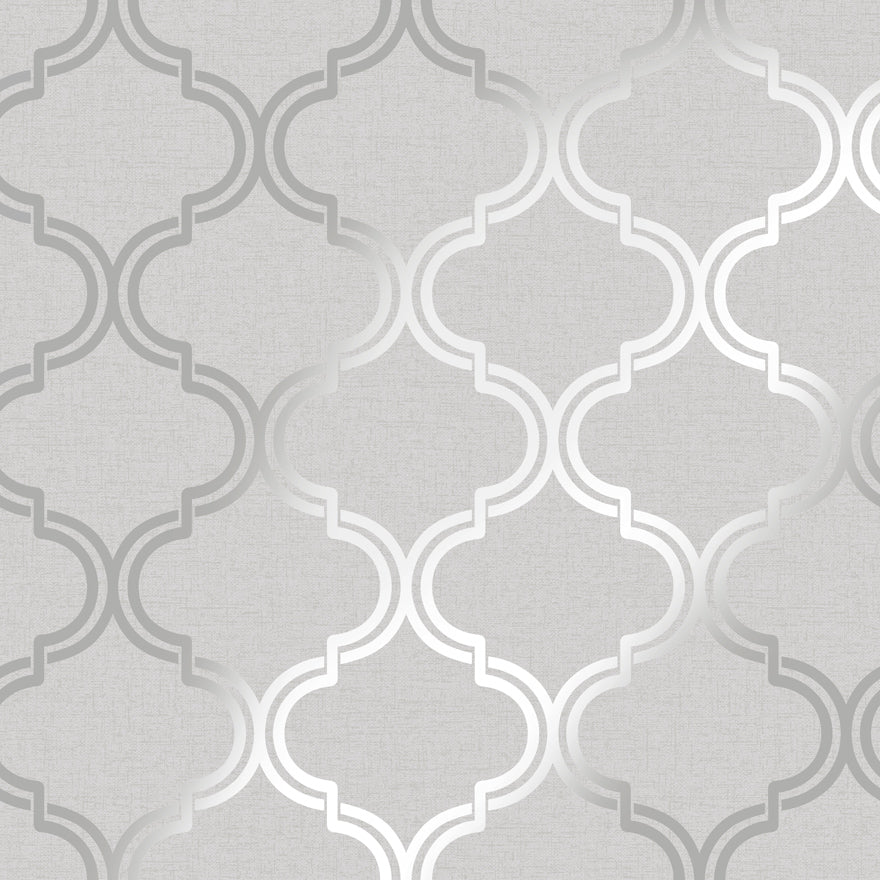 Glistening Geo Wallpaper - Grey/Silver - Holden Décor - 12750 - Premier Wallcovering