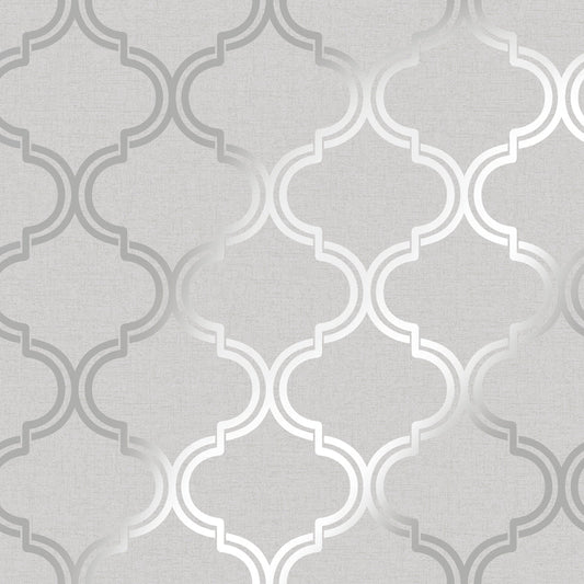 Glistening Geo Wallpaper - Grey/Silver - Holden Décor - 12750 - Premier Wallcovering