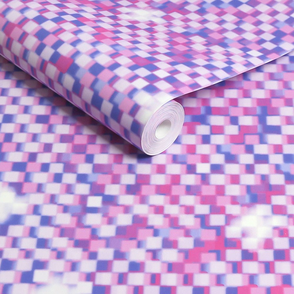 Glitches Wallpaper - Purple - Next - 122884 - Premier Wallcovering