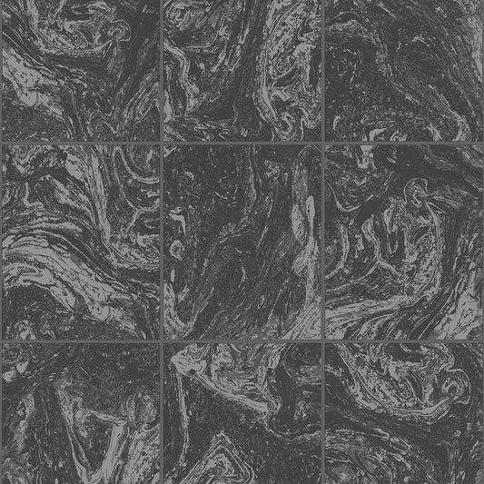 Glitter Marble Tile Wallpaper - Contour - 104880 - Premier Wallcovering