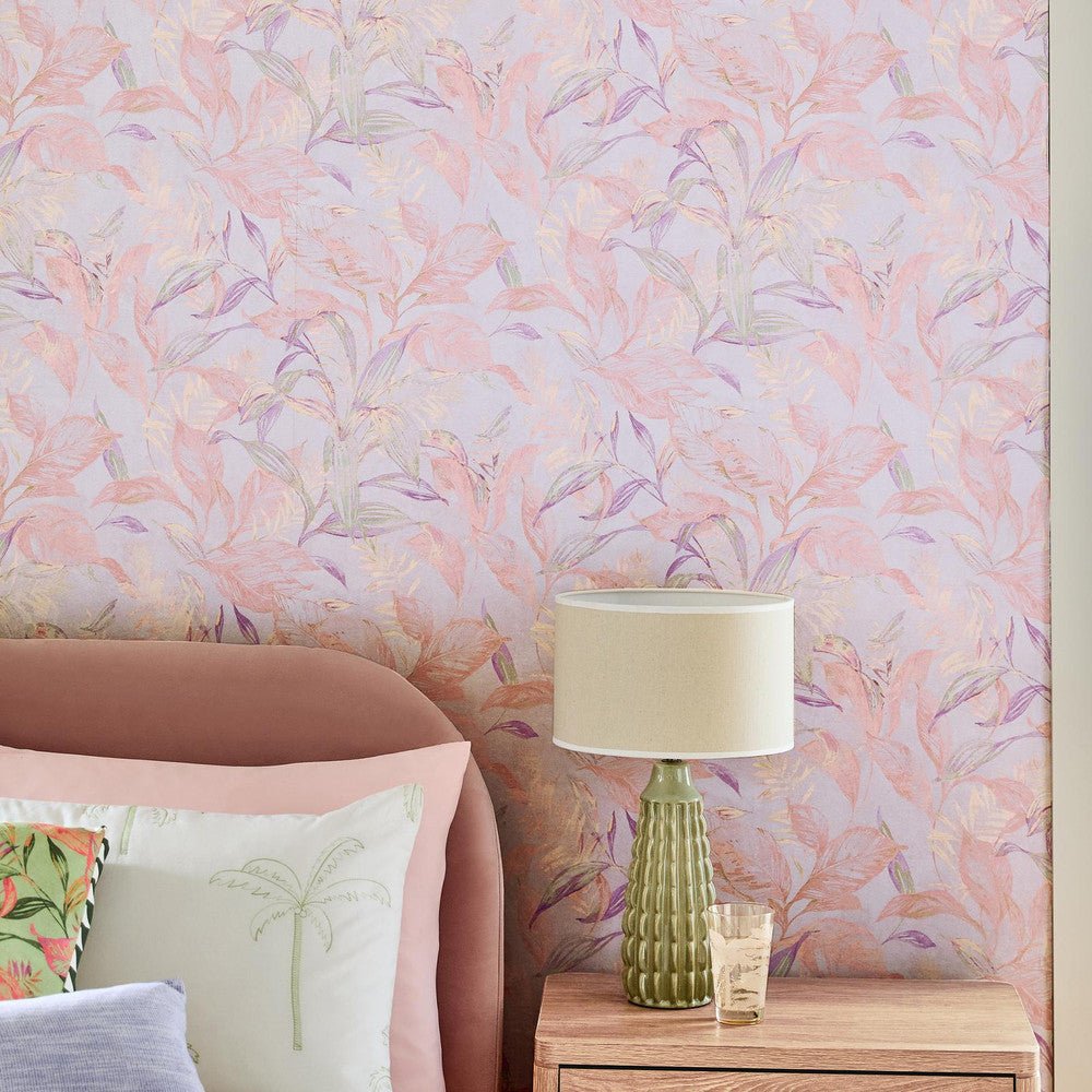 Global Garden Palm Wallpaper - Lilac - Next - 130087 - Premier Wallcovering